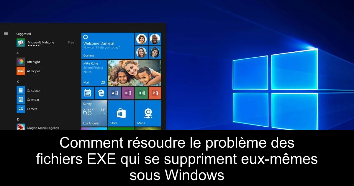 Comment résoudre le problème des fichiers EXE qui se suppriment eux-mêmes sous Windows