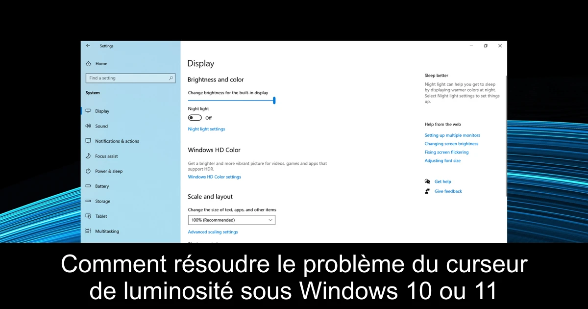 Comment résoudre le problème du curseur de luminosité sous Windows 10 ou 11