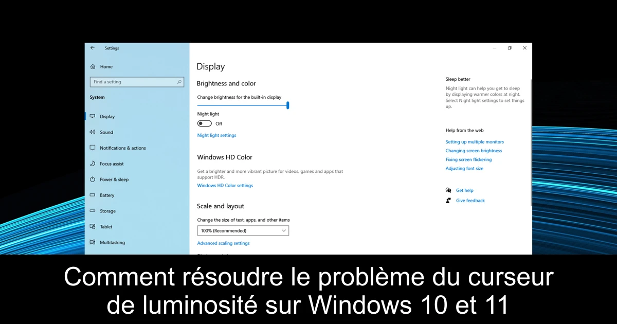 Comment résoudre le problème du curseur de luminosité sur Windows 10 et 11