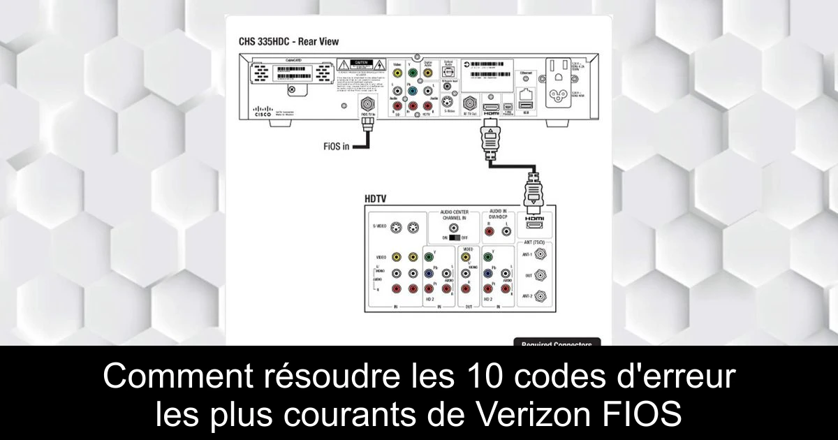 Comment résoudre les 10 codes d'erreur les plus courants de Verizon FIOS