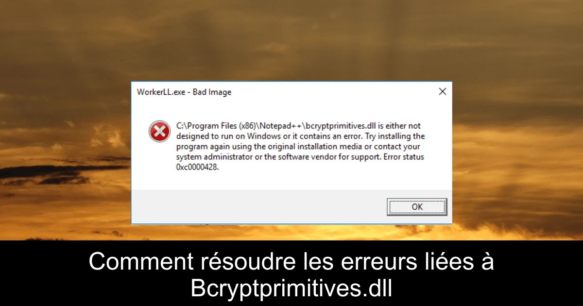 Comment résoudre les erreurs liées à Bcryptprimitives.dll