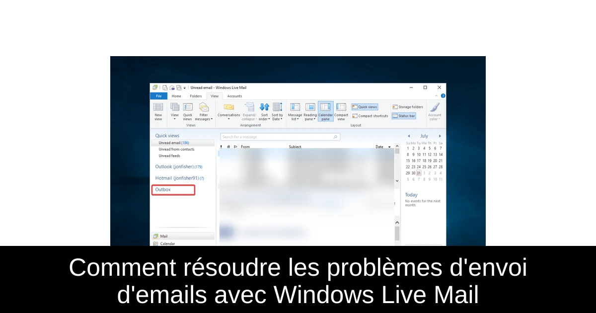 Comment résoudre les problèmes d'envoi d'emails avec Windows Live Mail