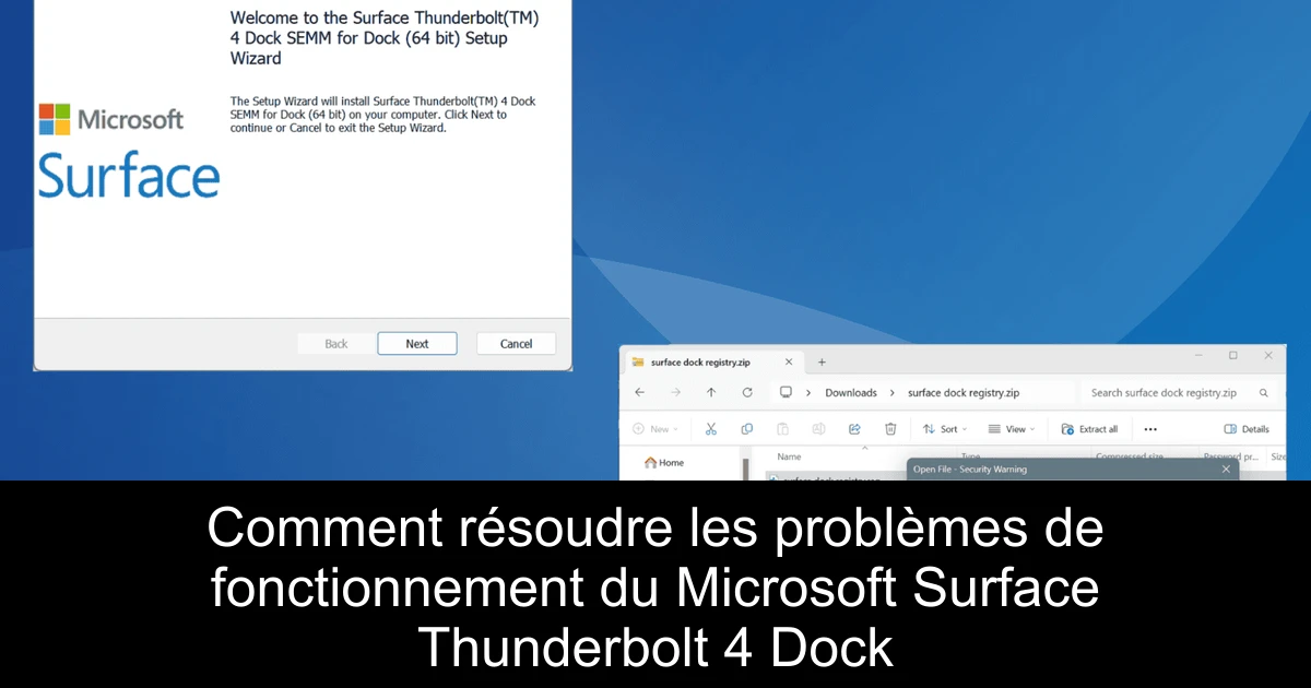 Comment résoudre les problèmes de fonctionnement du Microsoft Surface Thunderbolt 4 Dock