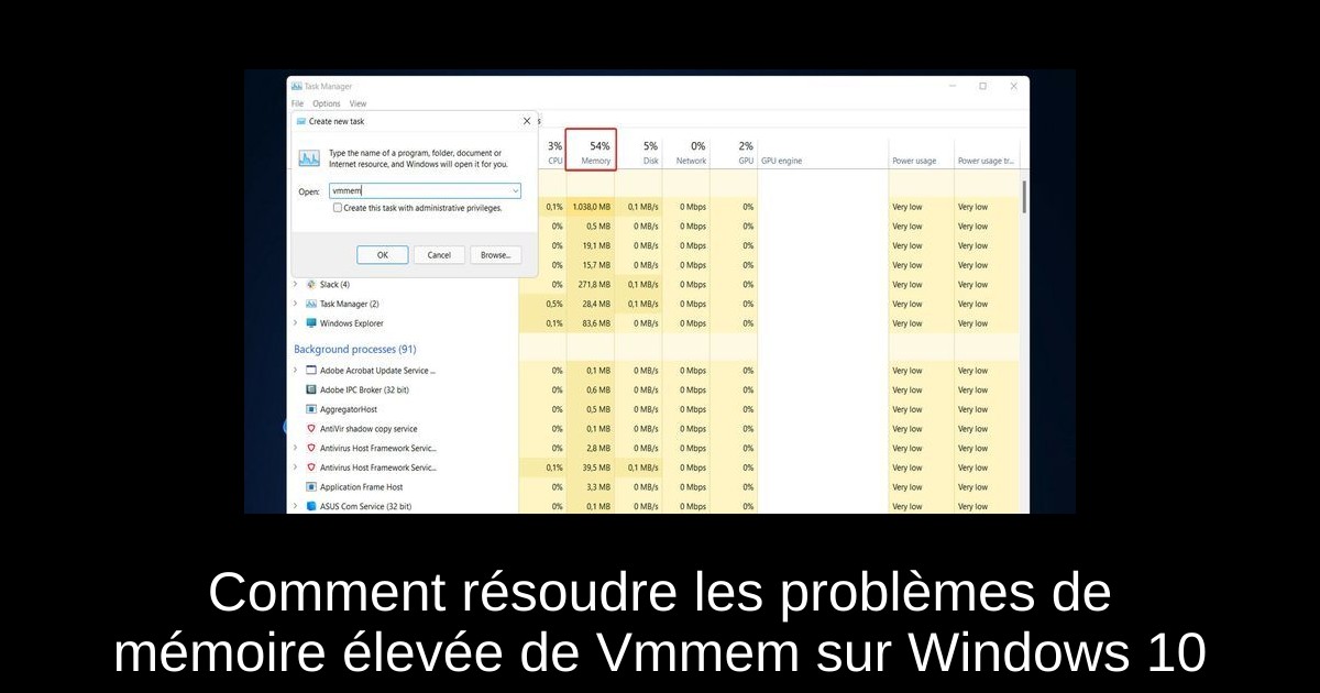 Comment résoudre les problèmes de mémoire élevée de Vmmem sur Windows 10