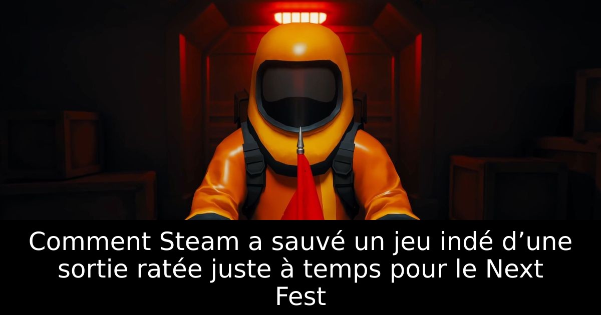 Comment Steam a sauvé un jeu indé d’une sortie ratée juste à temps pour le Next Fest