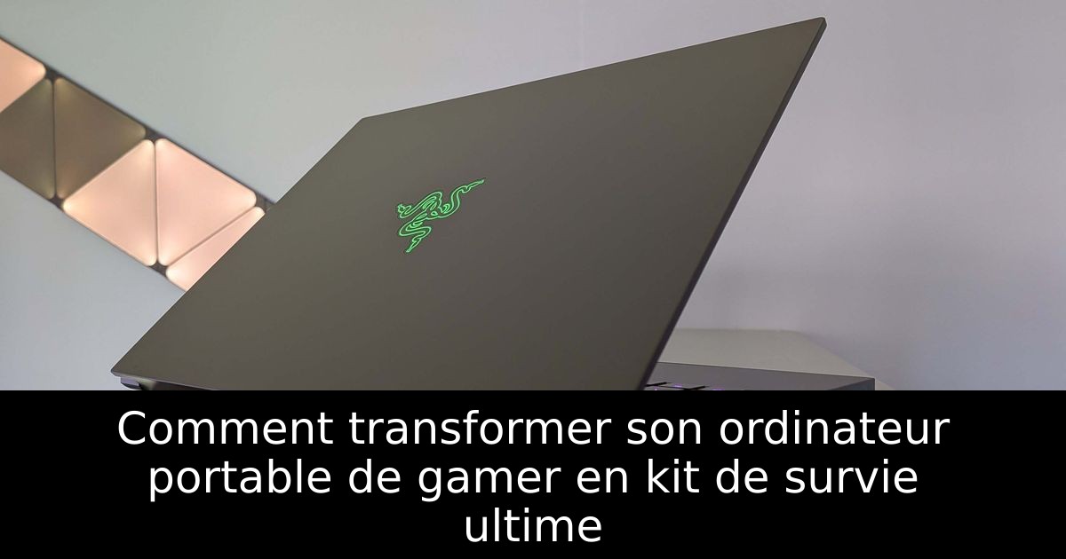 Comment transformer son ordinateur portable de gamer en kit de survie ultime