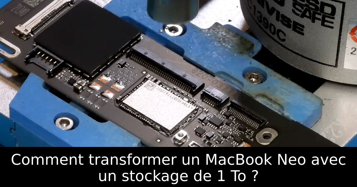 Comment transformer un MacBook Neo avec un stockage de 1 To ?