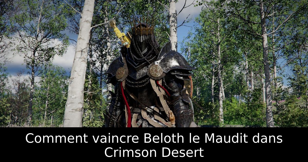 Comment vaincre Beloth le Maudit dans Crimson Desert