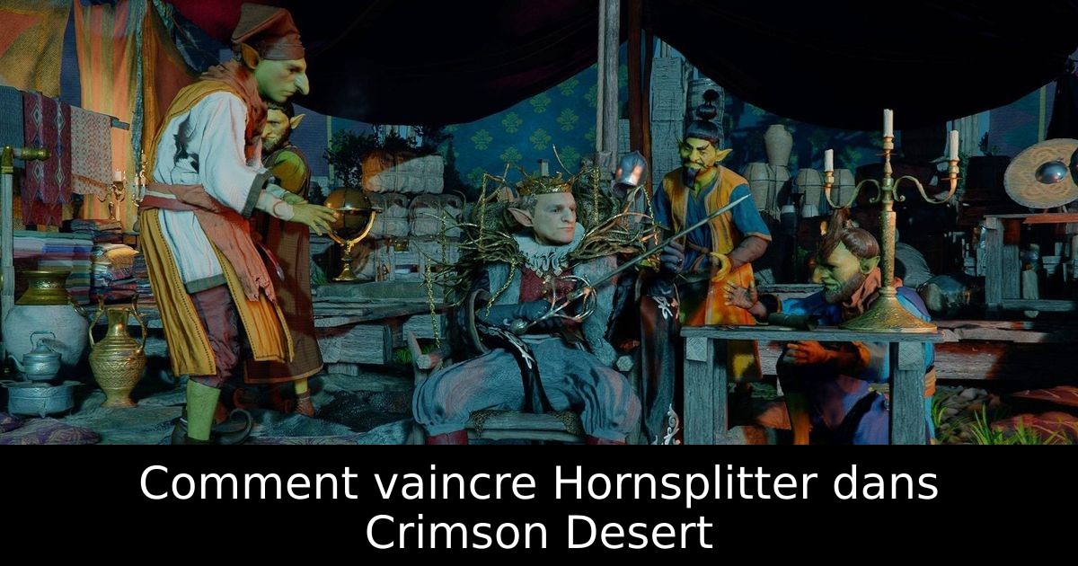 Comment vaincre Hornsplitter dans Crimson Desert