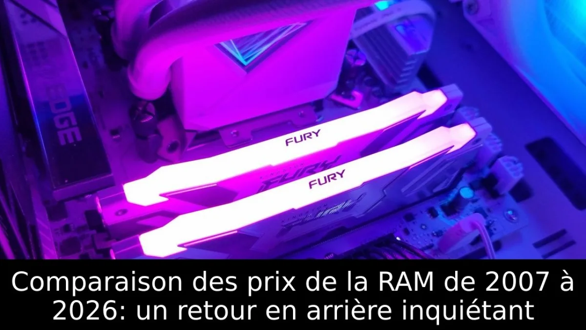 Comparaison des prix de la RAM de 2007 à 2026: un retour en arrière inquiétant