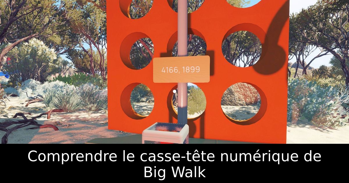 Comprendre le casse-tête numérique de Big Walk