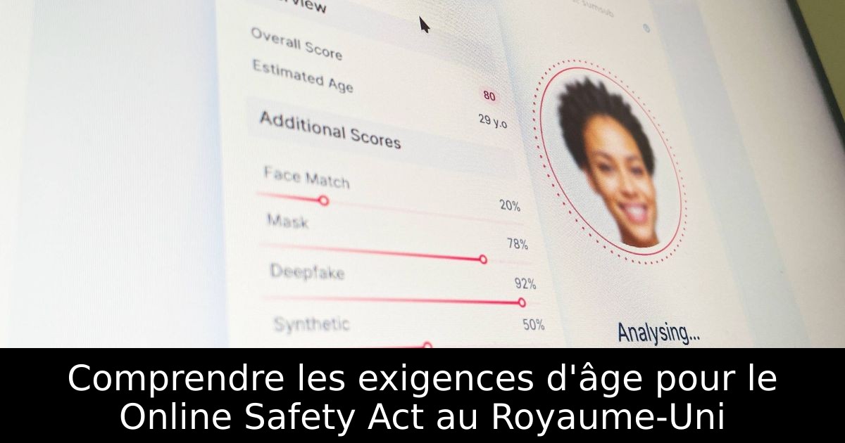 Comprendre les exigences d'âge pour le Online Safety Act au Royaume-Uni