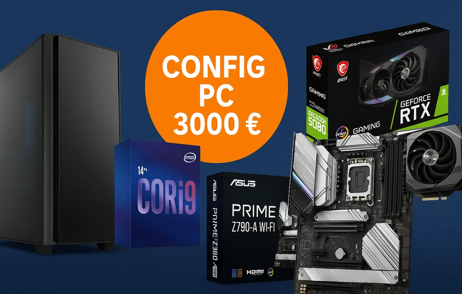 Config PC 3000 € avec RTX 5080 : le guide ultime 2025 (4 builds clés)