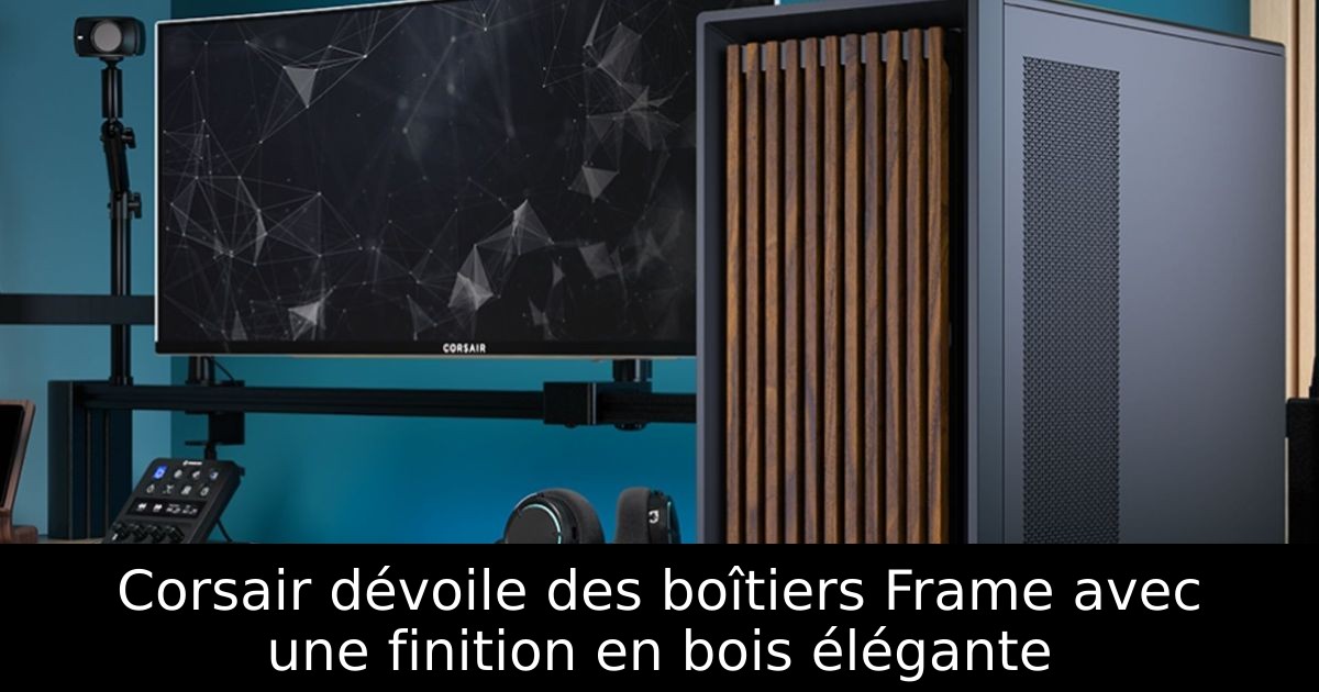 Corsair dévoile des boîtiers Frame avec une finition en bois élégante
