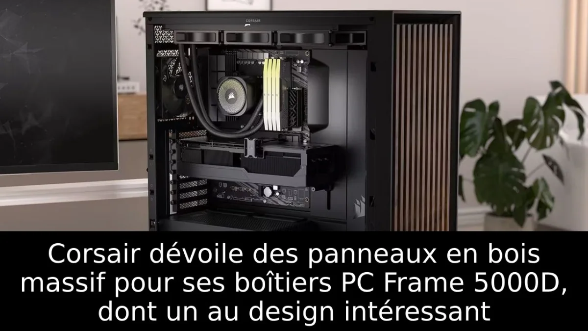 Corsair dévoile des panneaux en bois massif pour ses boîtiers PC Frame 5000D, dont un au design intéressant