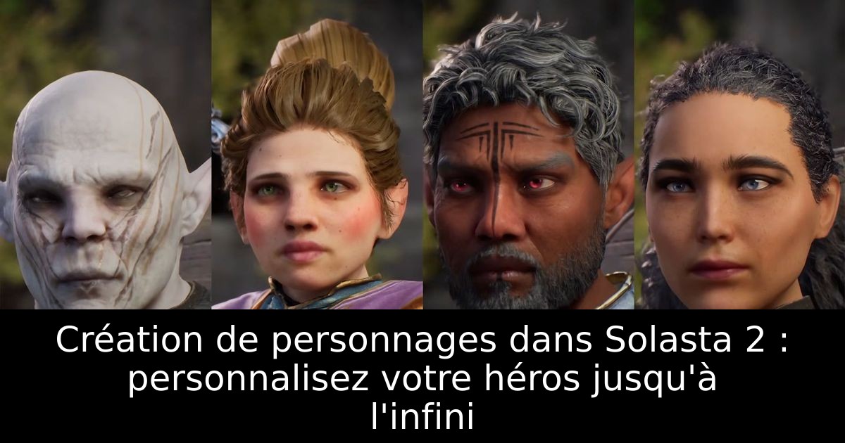 Création de personnages dans Solasta 2 : personnalisez votre héros jusqu'à l'infini