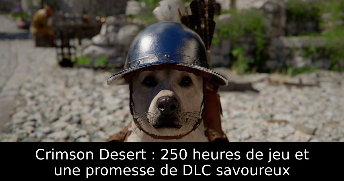 Crimson Desert : 250 heures de jeu et une promesse de DLC savoureux