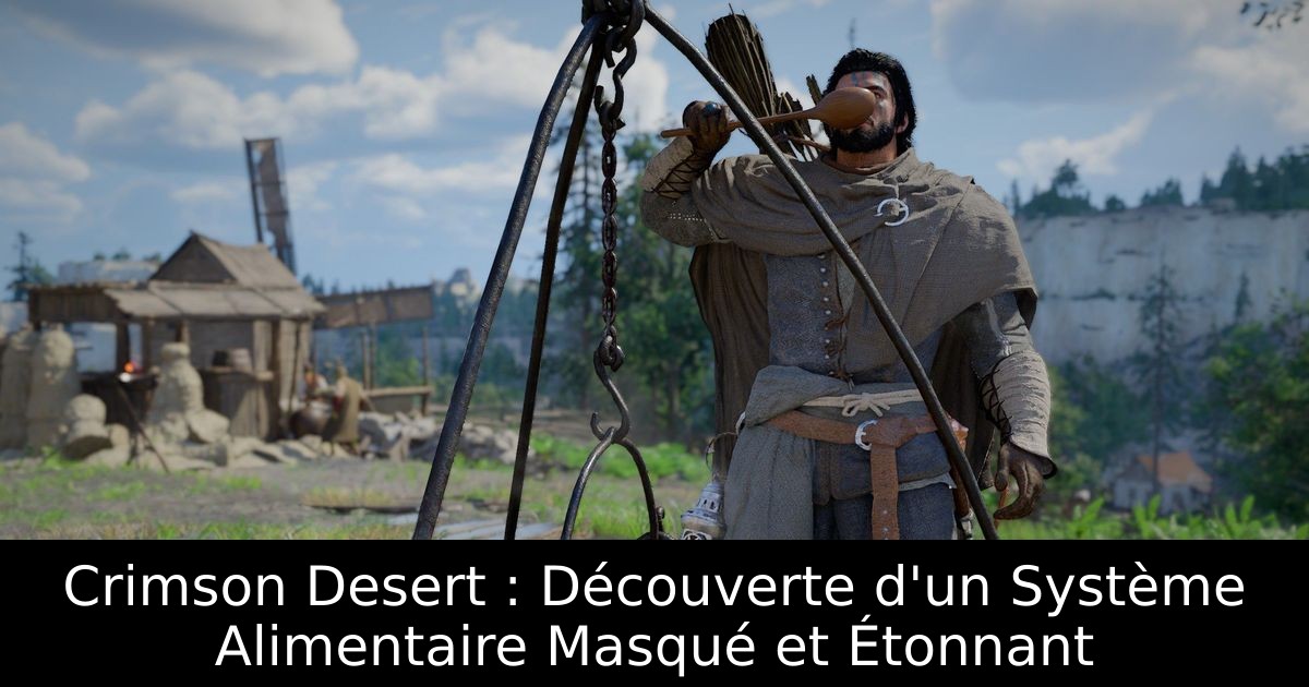 Crimson Desert : Découverte d'un Système Alimentaire Masqué et Étonnant