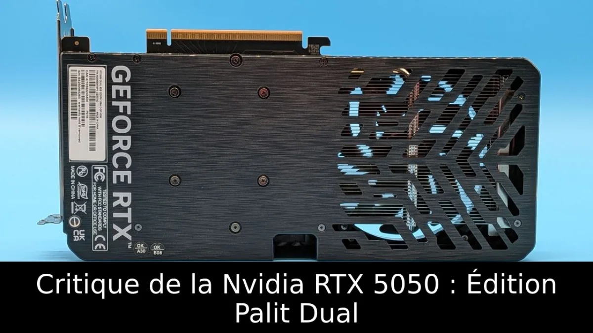 Critique de la Nvidia RTX 5050 : Édition Palit Dual