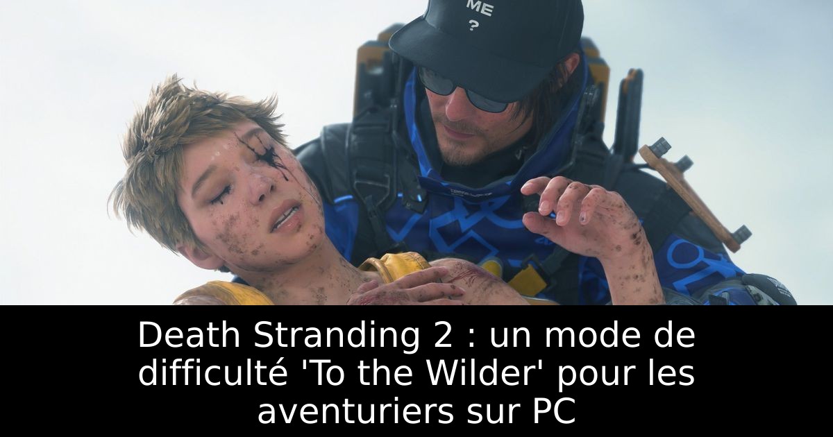 Death Stranding 2 : un mode de difficulté 'To the Wilder' pour les aventuriers sur PC