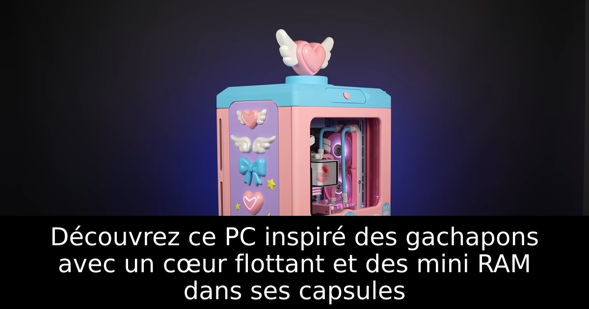 Découvrez ce PC inspiré des gachapons avec un cœur flottant et des mini RAM dans ses capsules