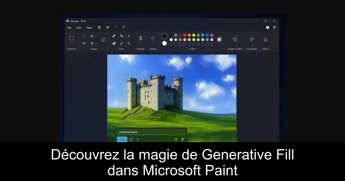 Découvrez la magie de Generative Fill dans Microsoft Paint