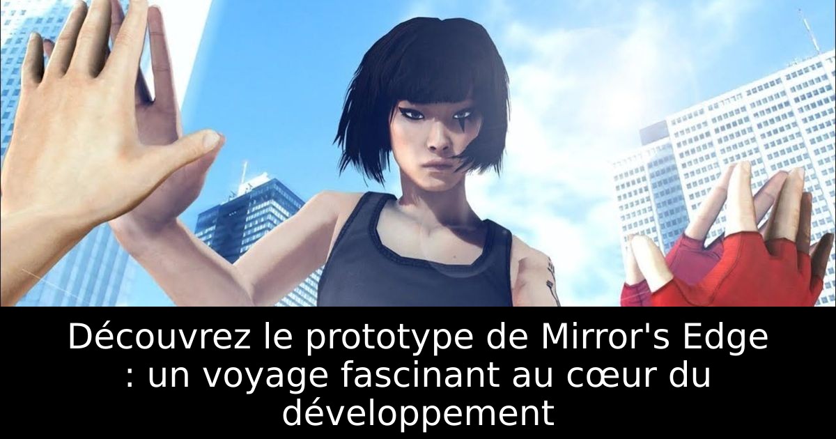 Découvrez le prototype de Mirror's Edge : un voyage fascinant au cœur du développement
