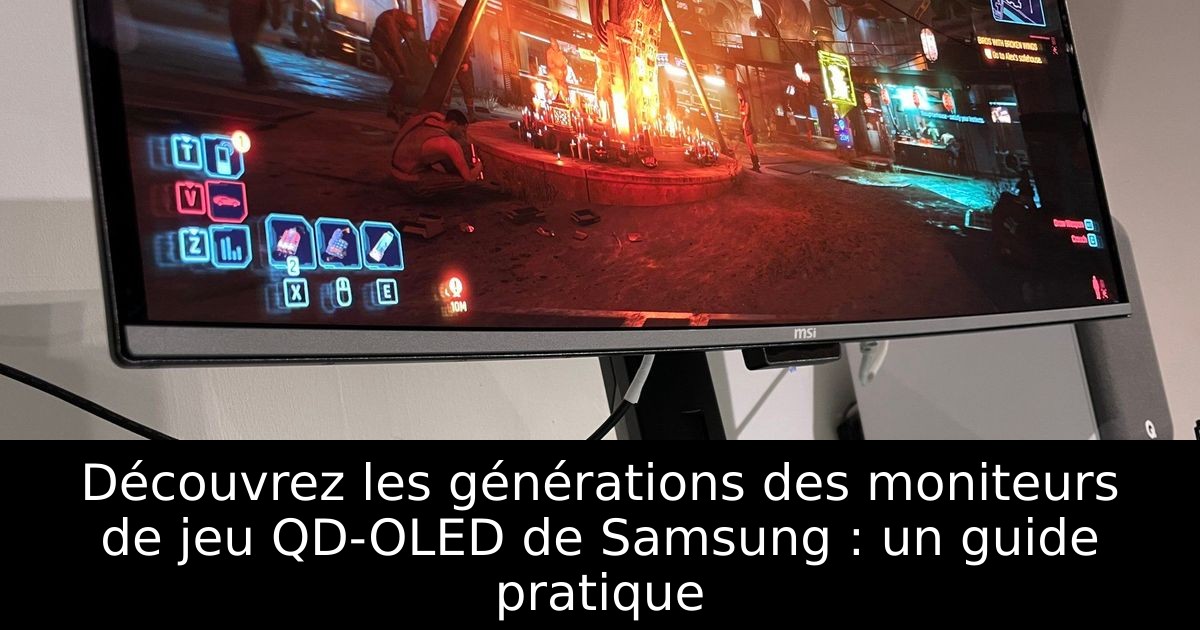 Découvrez les générations des moniteurs de jeu QD-OLED de Samsung : un guide pratique