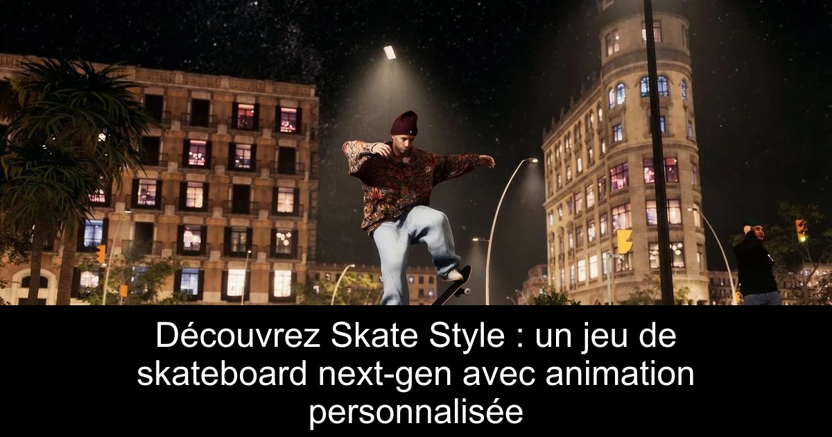 Découvrez Skate Style : un jeu de skateboard next-gen avec animation personnalisée