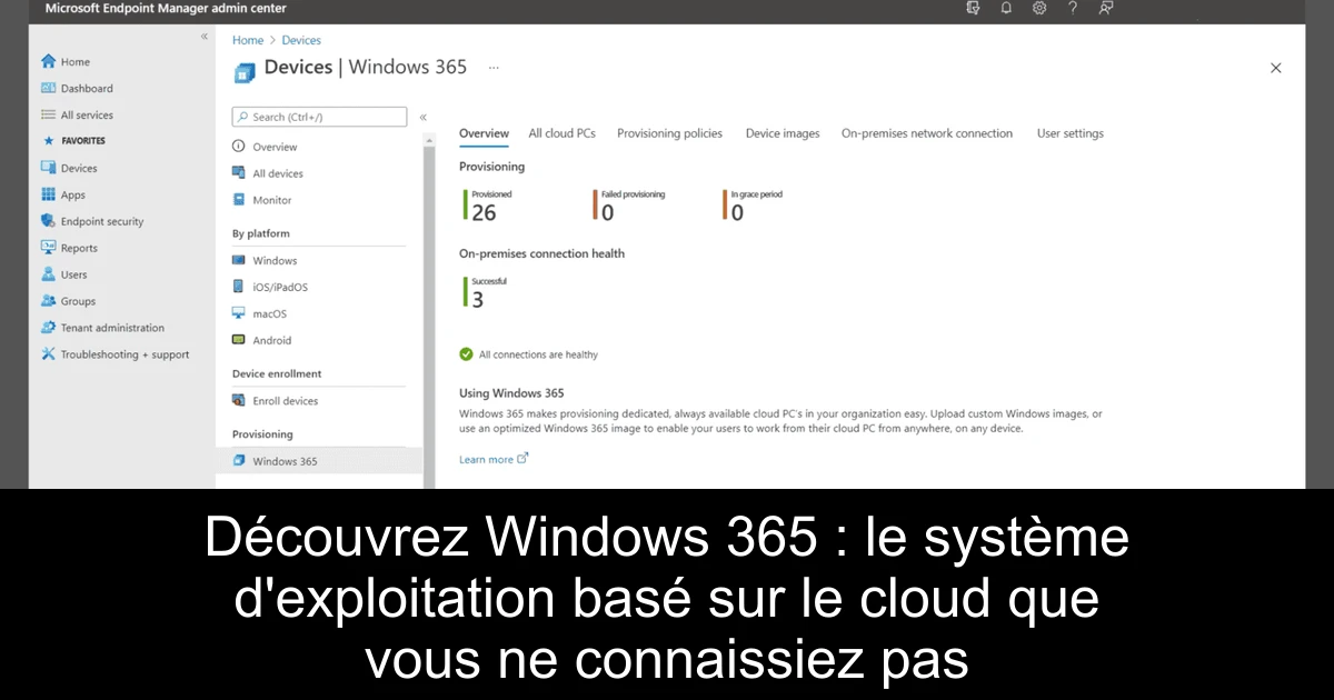 Découvrez Windows 365 : le système d'exploitation basé sur le cloud que vous ne connaissiez pas
