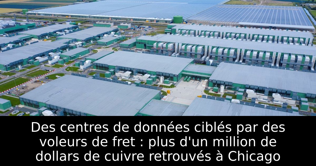 Des centres de données ciblés par des voleurs de fret : plus d'un million de dollars de cuivre retrouvés à Chicago