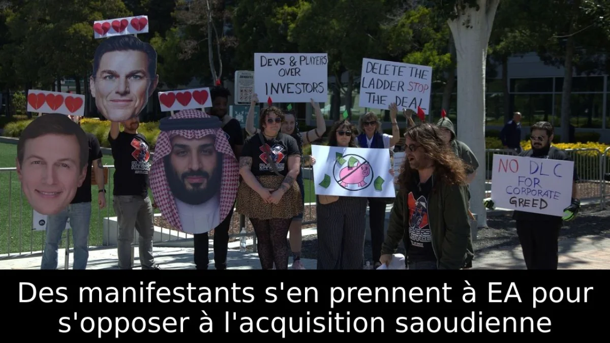 Des manifestants s'en prennent à EA pour s'opposer à l'acquisition saoudienne