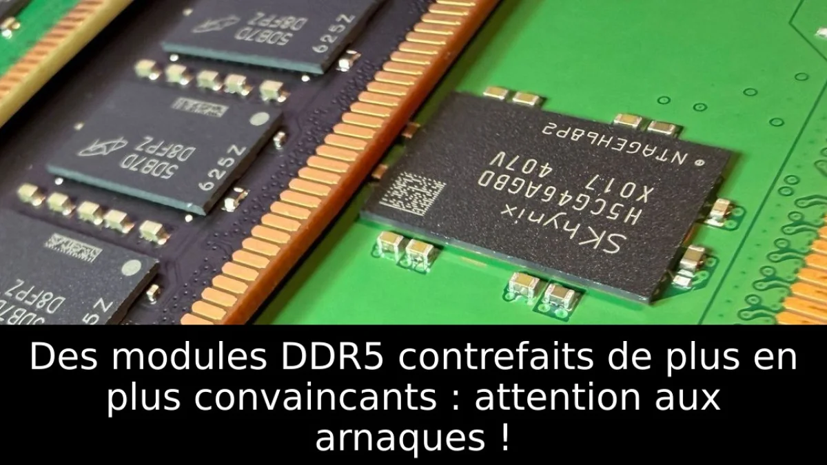 Des modules DDR5 contrefaits de plus en plus convaincants : attention aux arnaques !