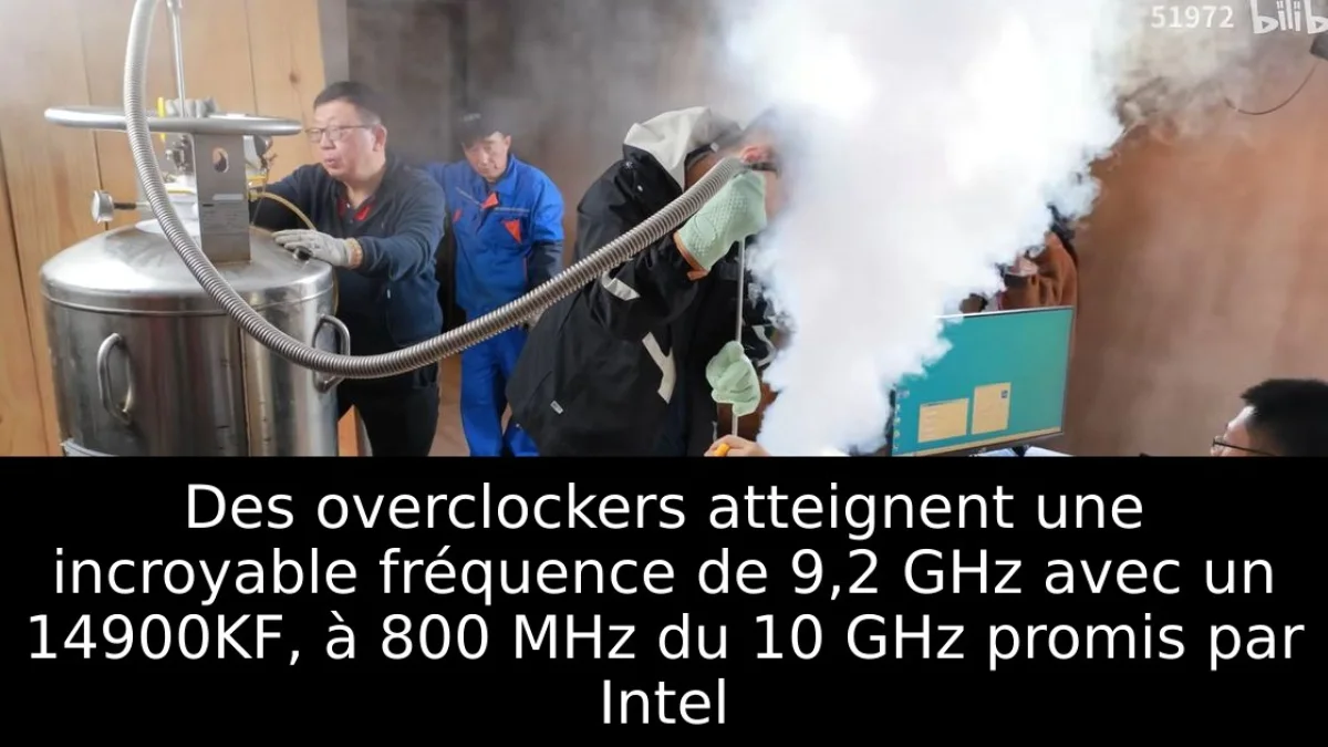Des overclockers atteignent une incroyable fréquence de 9,2 GHz avec un 14900KF, à 800 MHz du 10 GHz promis par Intel