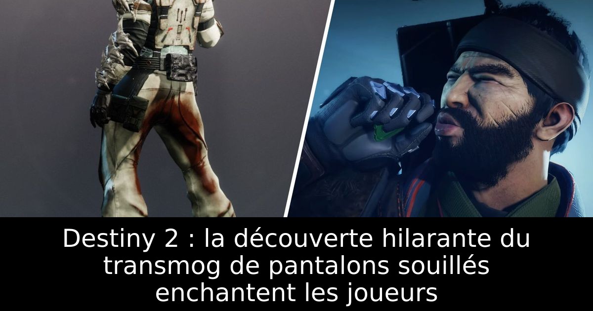 Destiny 2 : la découverte hilarante du transmog de pantalons souillés enchantent les joueurs