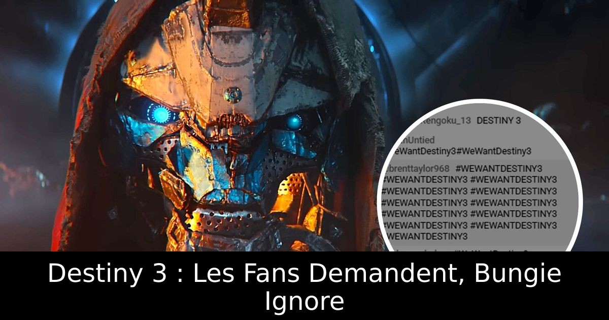 Destiny 3 : Les Fans Demandent, Bungie Ignore