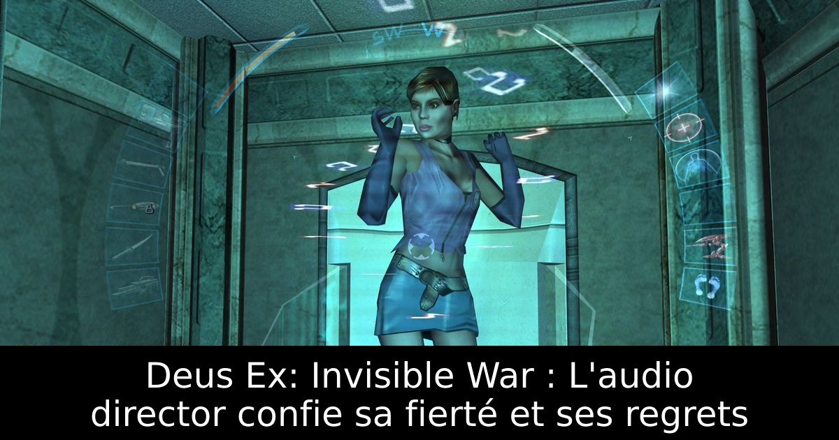 Deus Ex: Invisible War : L'audio director confie sa fierté et ses regrets