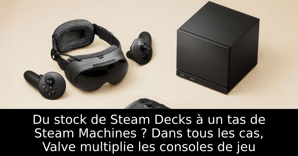 Du stock de Steam Decks à un tas de Steam Machines ? Dans tous les cas, Valve multiplie les consoles de jeu