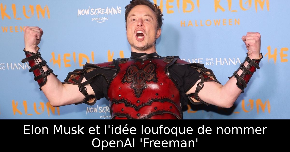 Elon Musk et l'idée loufoque de nommer OpenAI 'Freeman'