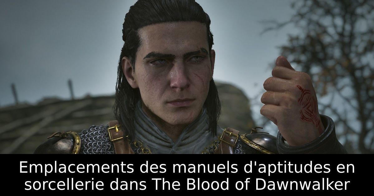 Emplacements des manuels d'aptitudes en sorcellerie dans The Blood of Dawnwalker