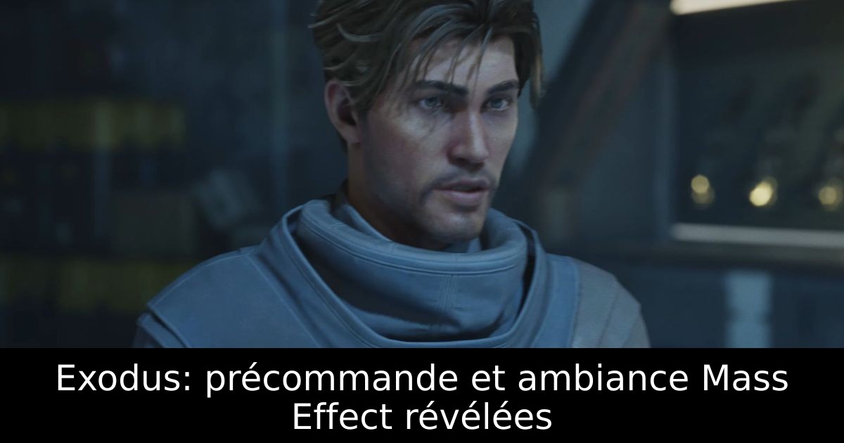 Exodus: précommande et ambiance Mass Effect révélées