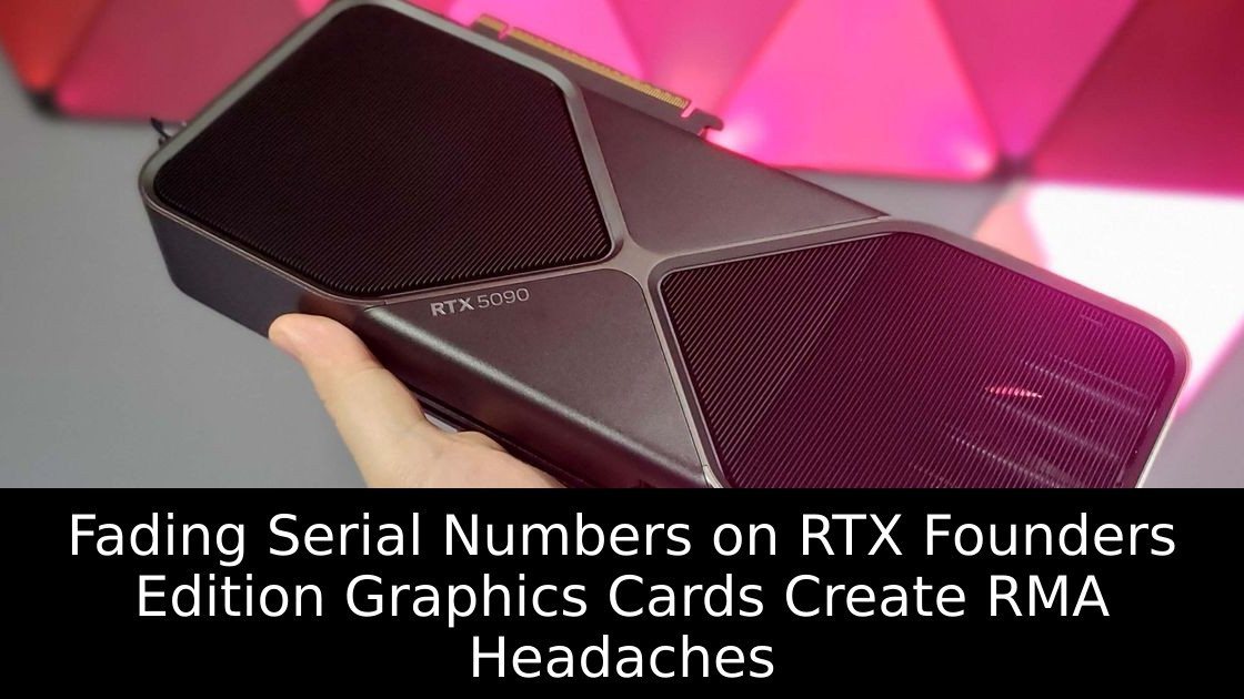 Fading Serial Numbers on RTX Founders Edition Graphics Cards Create RMA Headaches