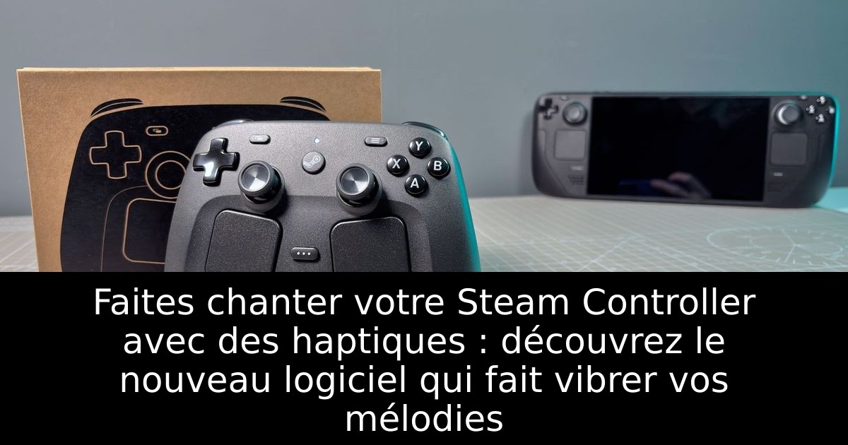Faites chanter votre Steam Controller avec des haptiques : découvrez le nouveau logiciel qui fait vibrer vos mélodies