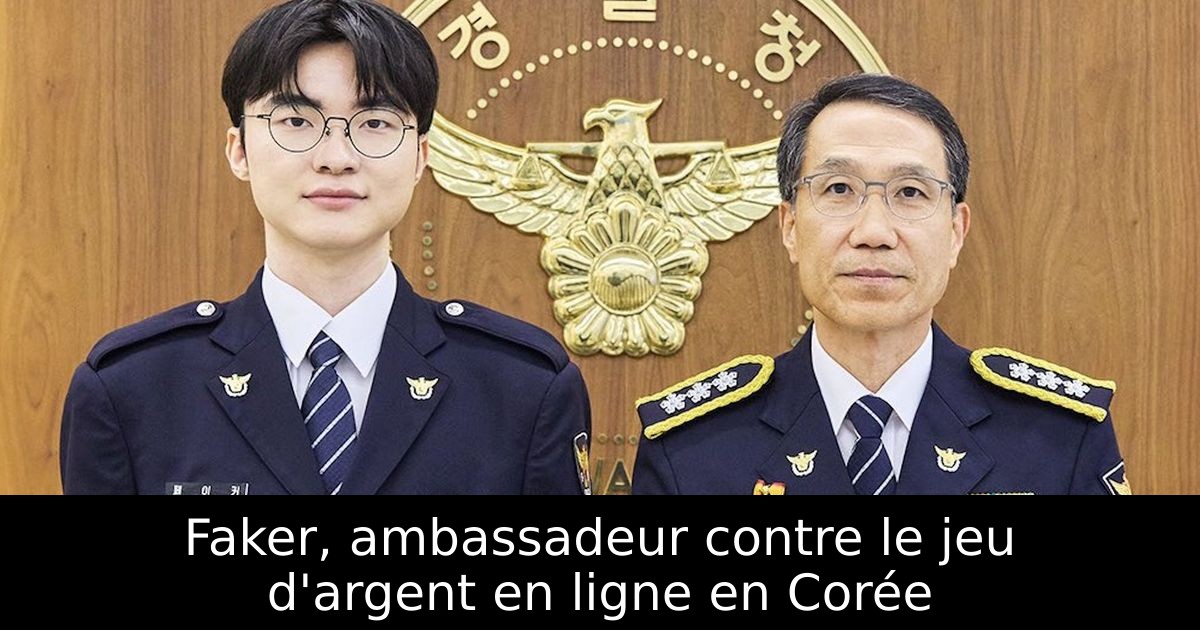 Faker, ambassadeur contre le jeu d'argent en ligne en Corée