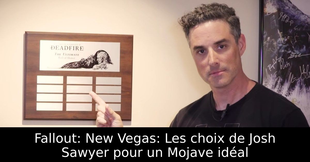 Fallout: New Vegas: Les choix de Josh Sawyer pour un Mojave idéal