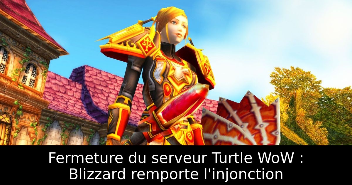 Fermeture du serveur Turtle WoW : Blizzard remporte l'injonction