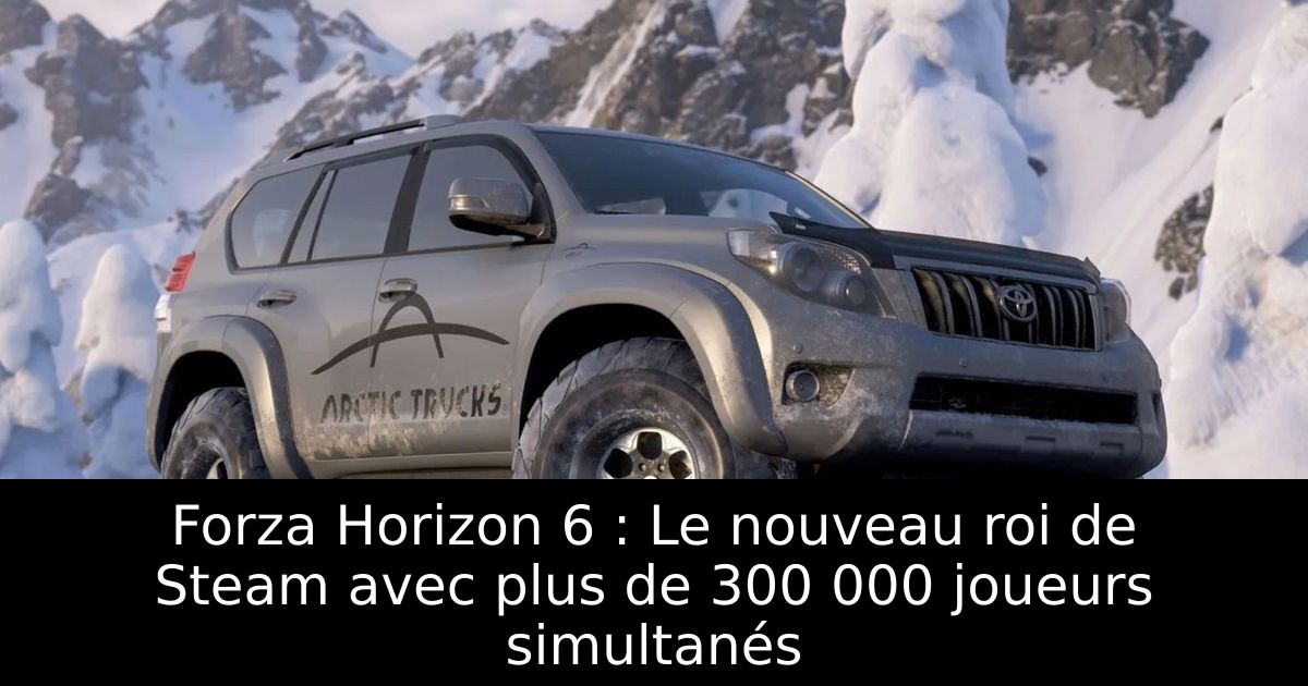 Forza Horizon 6 : Le nouveau roi de Steam avec plus de 300 000 joueurs simultanés