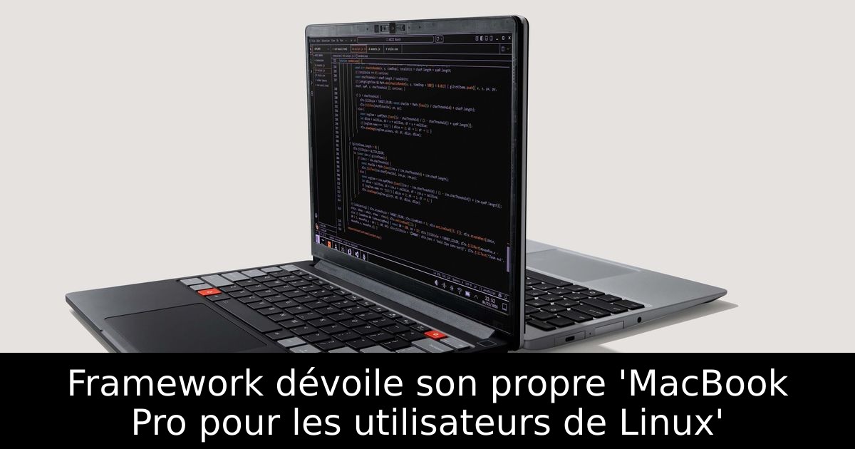Framework dévoile son propre 'MacBook Pro pour les utilisateurs de Linux'
