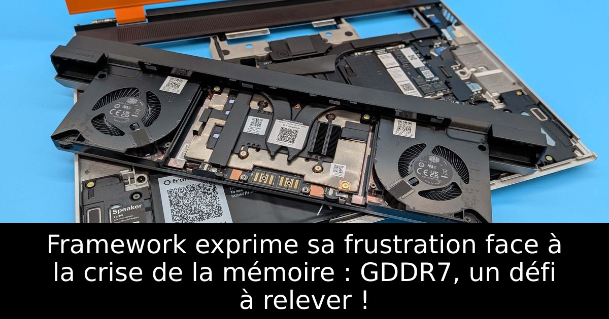 Framework exprime sa frustration face à la crise de la mémoire : GDDR7, un défi à relever !