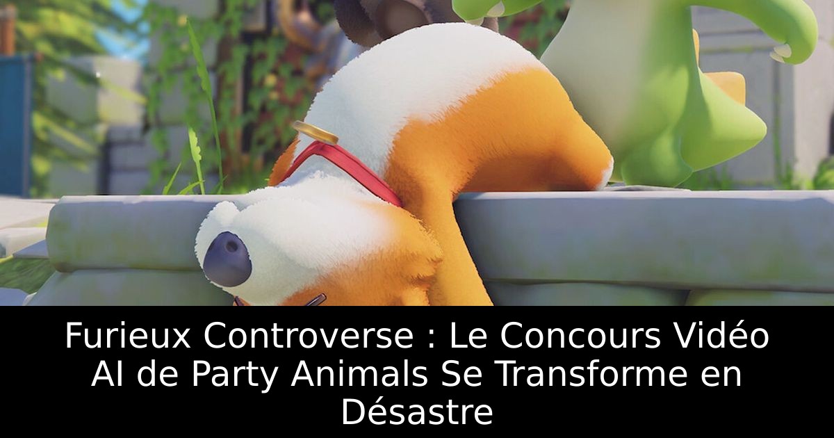 Furieux Controverse : Le Concours Vidéo AI de Party Animals Se Transforme en Désastre